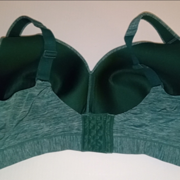 Cacique Lightly Lined No Wire Women's Green Bra Sz 40H - Picture 2 of 2